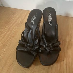 Black callisto heel pumps size 7